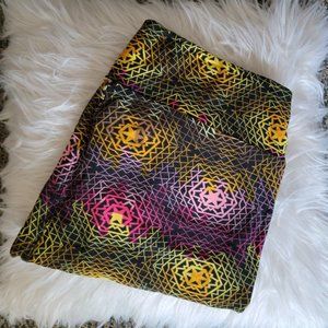 Tall and Curvy LuLaRoe Bright Pink Green Geometric Buttery Soft Leggings XXL